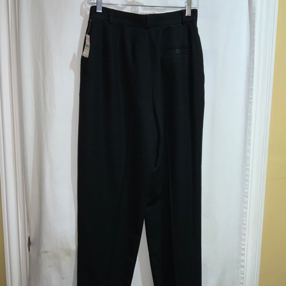 Talbots wool trousers Sz 10 high waist cuffed pleats pockets lined vintage - Picture 4 of 8